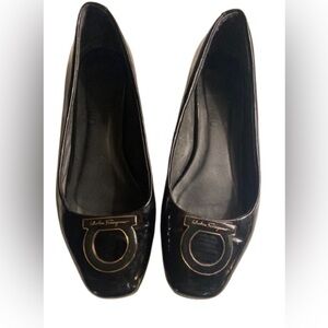 Ferragamo Flats, Patent Leather, Size 8 / 39
